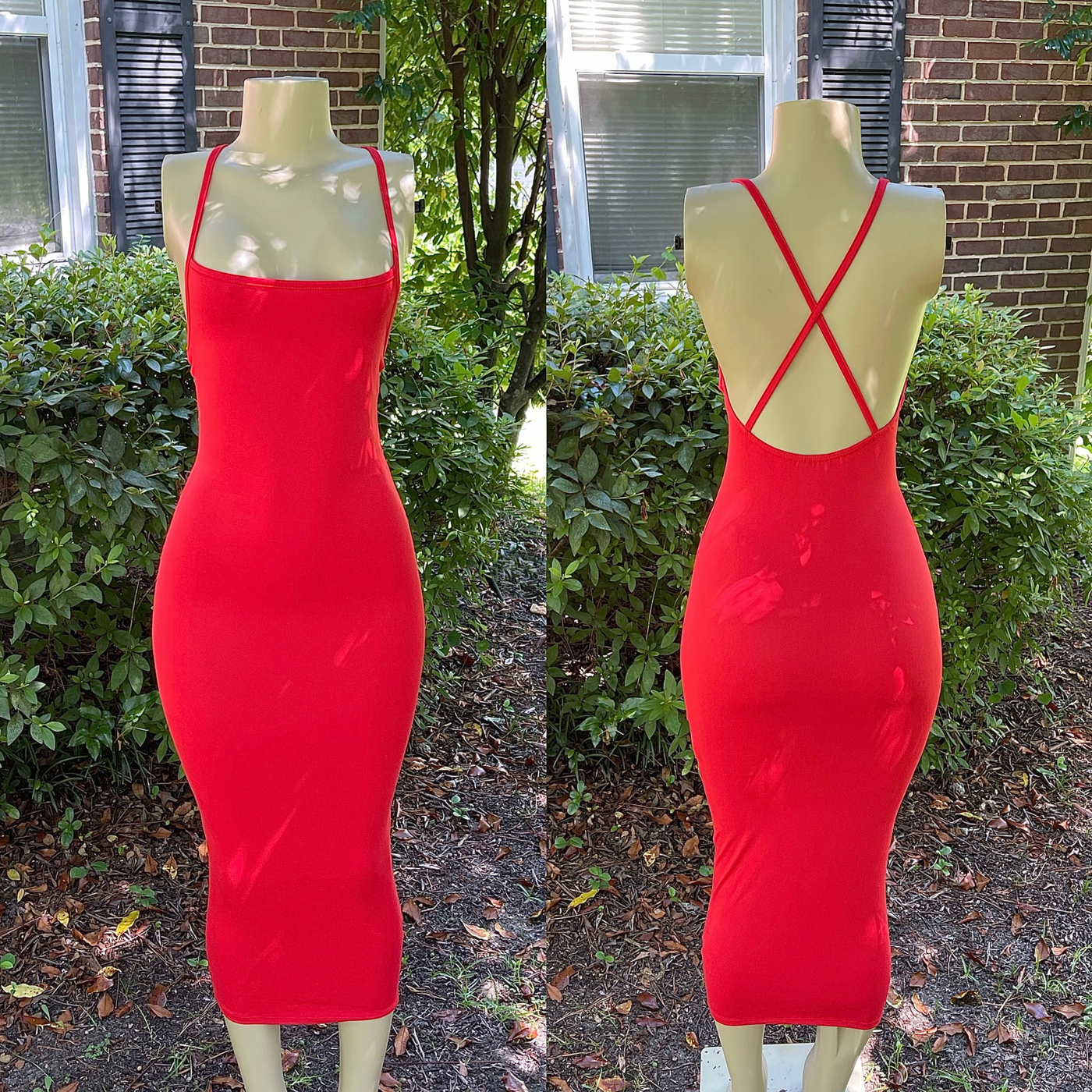 “Lina” Dress (Red)
