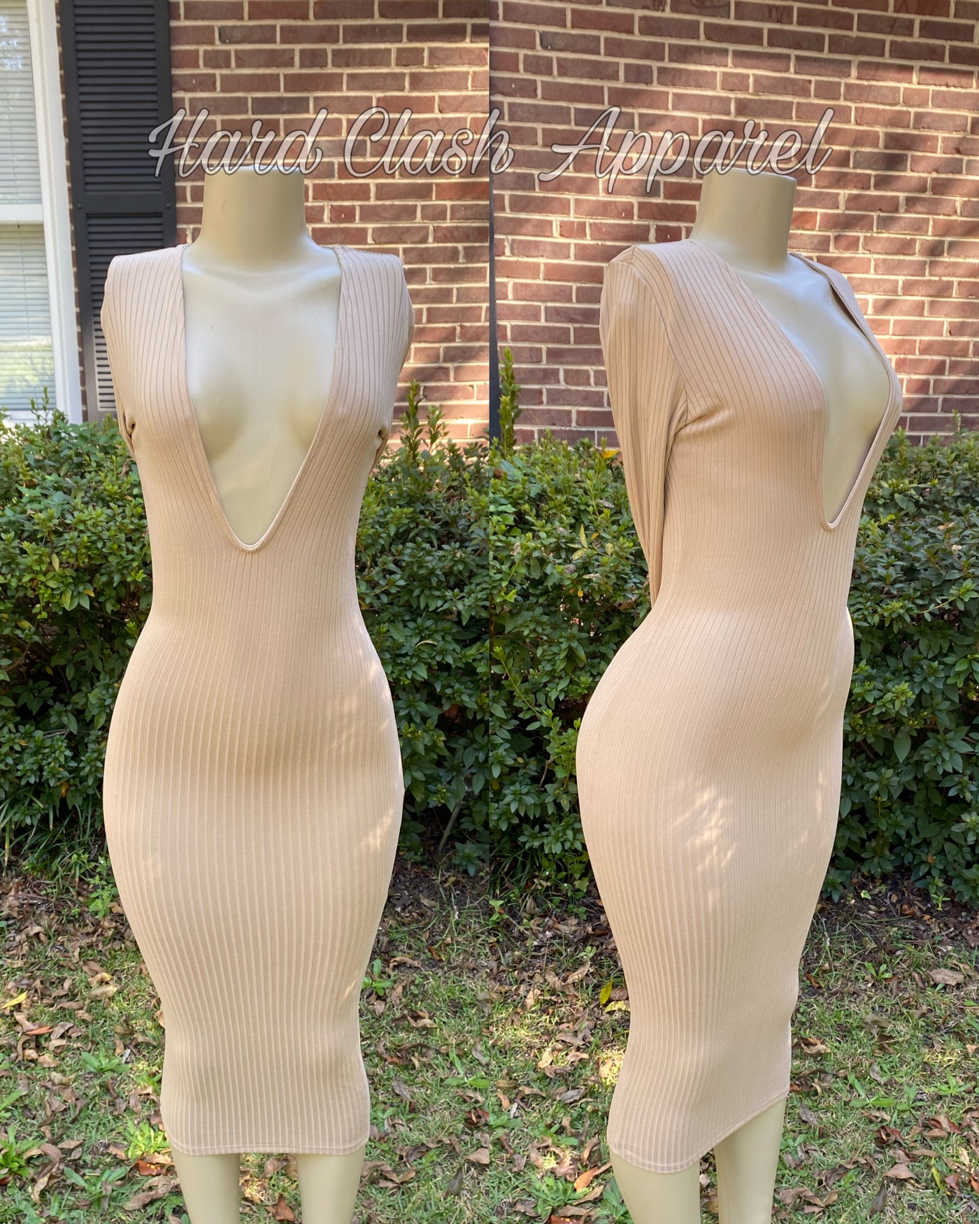 “Leolla” Dress (Olive & Nude)